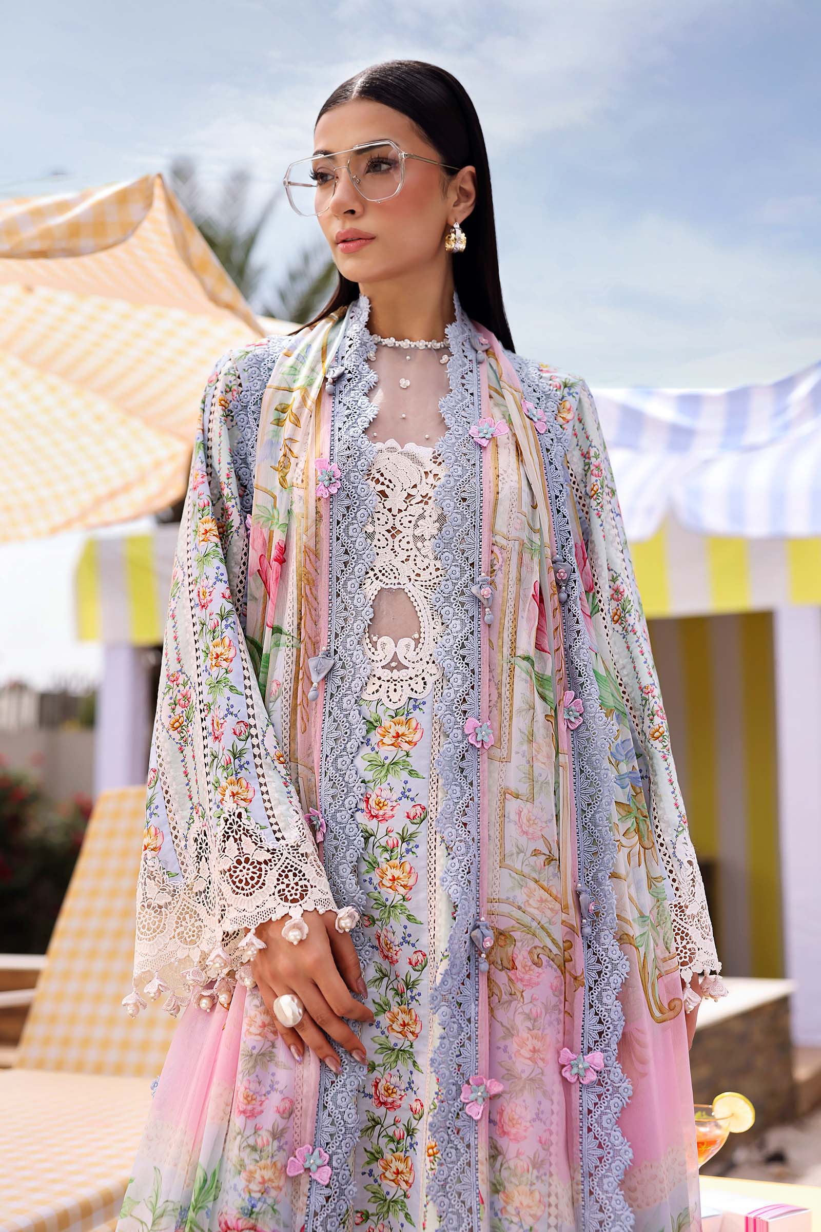 Maria B | M Prints 26 | MPT-3010-B - Luxury Dress - available at Maria Faisal in UK and USA.