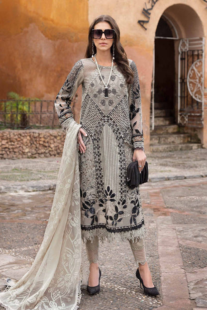 Maria B | Luxury Lawn 25 | D-2510-B by Maria Faisal - Registered Vendor of : Maria B - type : Ladies Clothes - 100% original wedding dresses