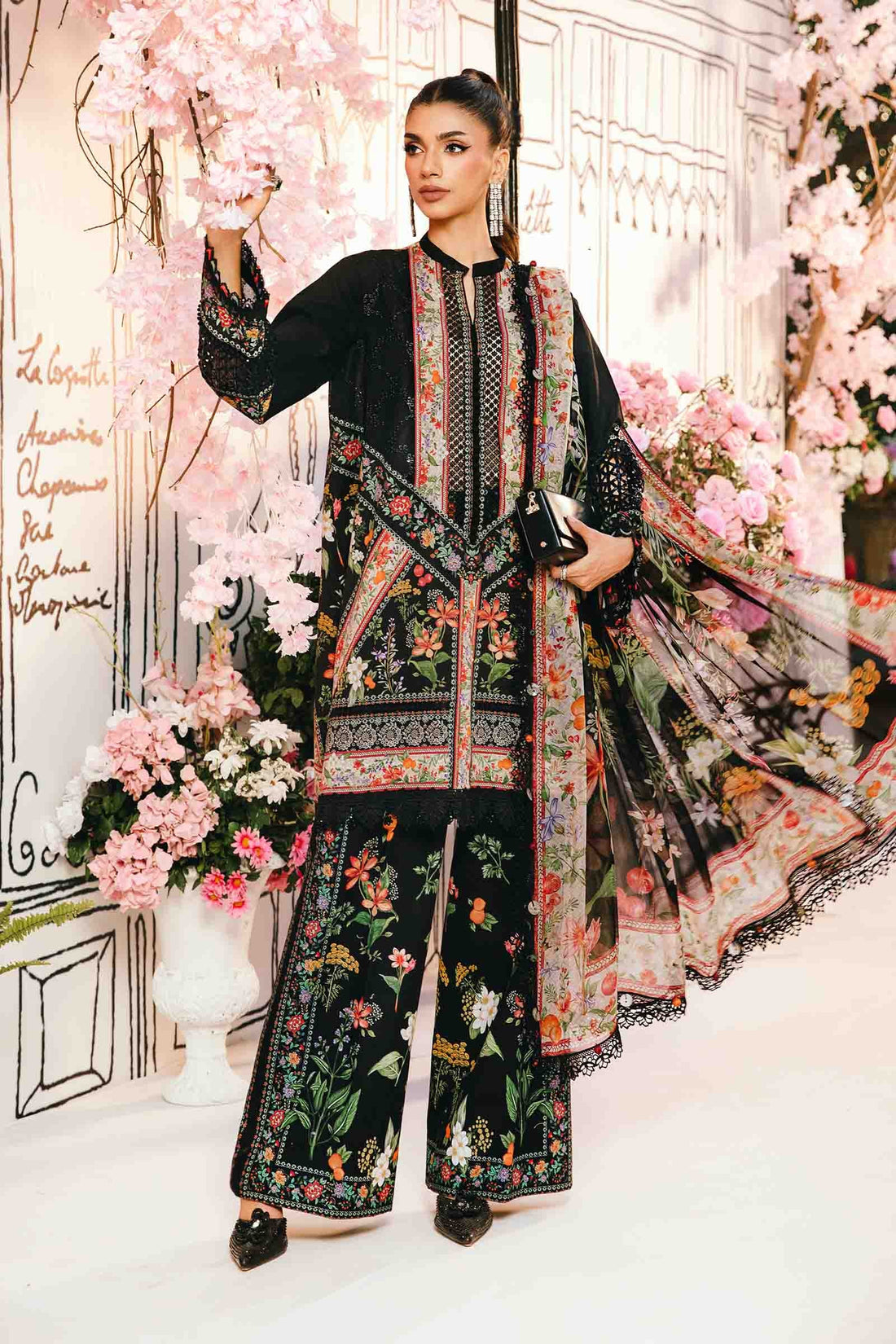 Maria B | M Prints Summer 25 | MPT-2610-B by Maria Faisal - Registered Vendor of : Maria B - type : Ladies Clothes - 100% original wedding dresses