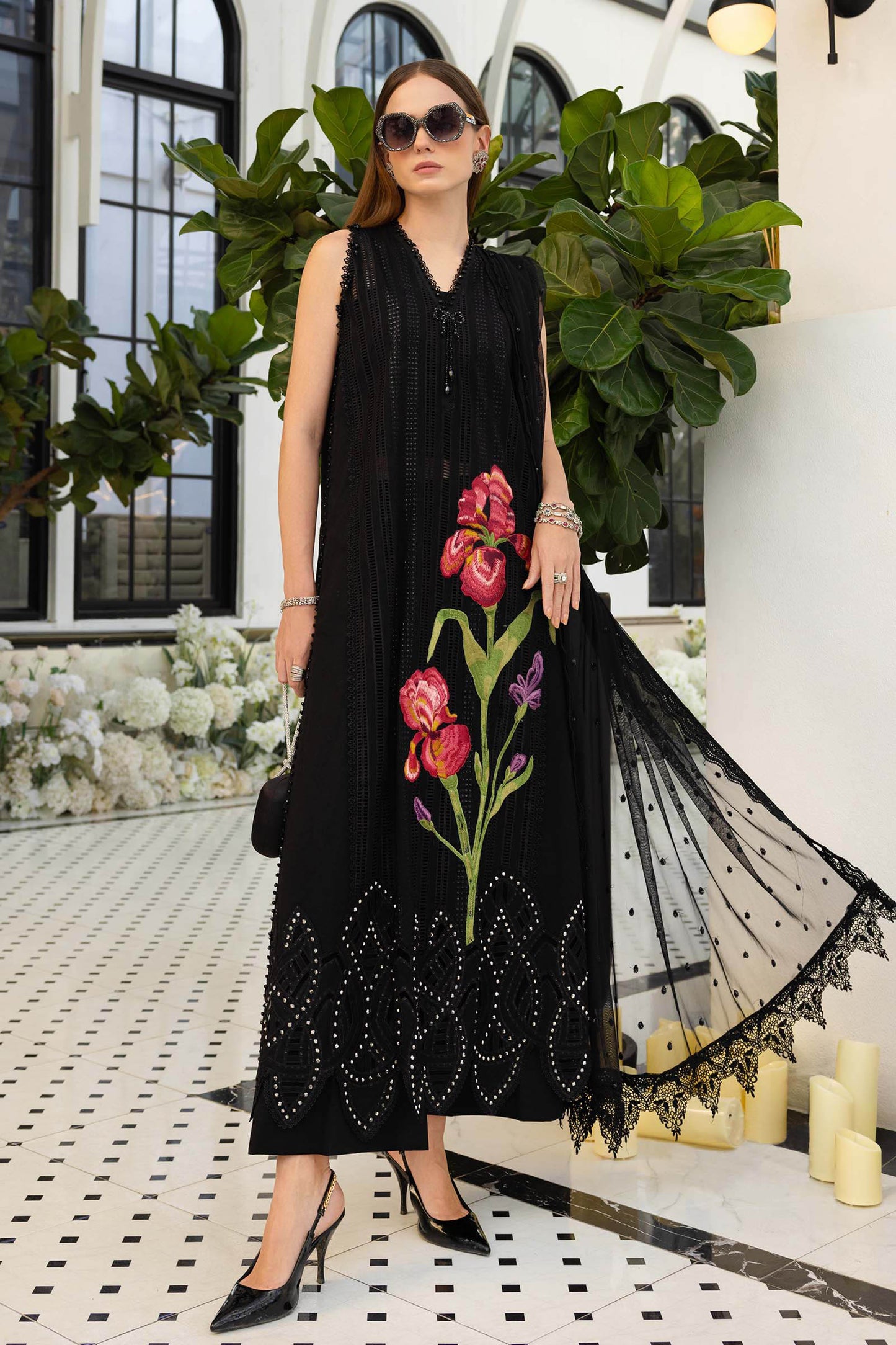 Maria B | luxury Lawn 26 | EL-26-10 - Luxury Dress - available at Maria Faisal in UK and USA.