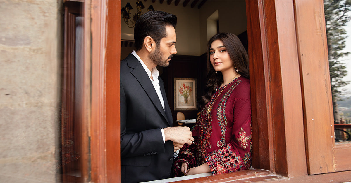 Maria B | Winter Luxe 24 | Velvet DL-1210 - Ladies Clothes - Maria Faisal