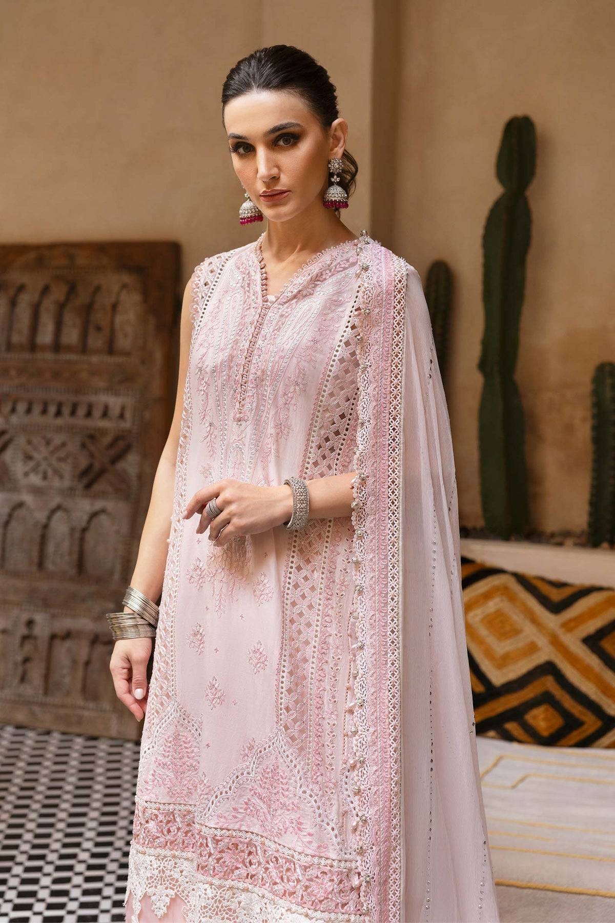 Maria B | Luxury Lawn 25 | D-2511-A by Maria Faisal - Registered Vendor of : Maria B - type : Ladies Clothes - 100% original wedding dresses