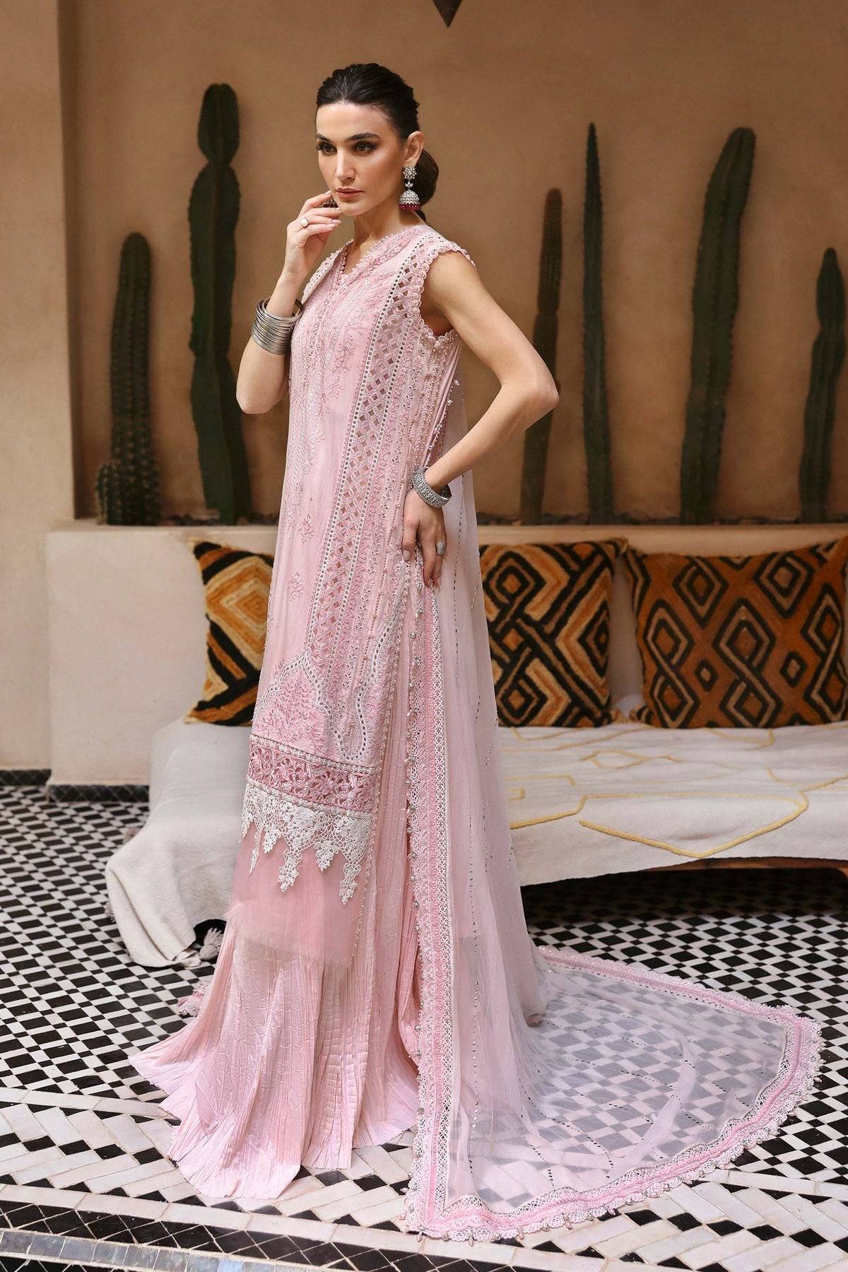 Maria B | Luxury Lawn 25 | D-2511-A by Maria Faisal - Registered Vendor of : Maria B - type : Ladies Clothes - 100% original wedding dresses