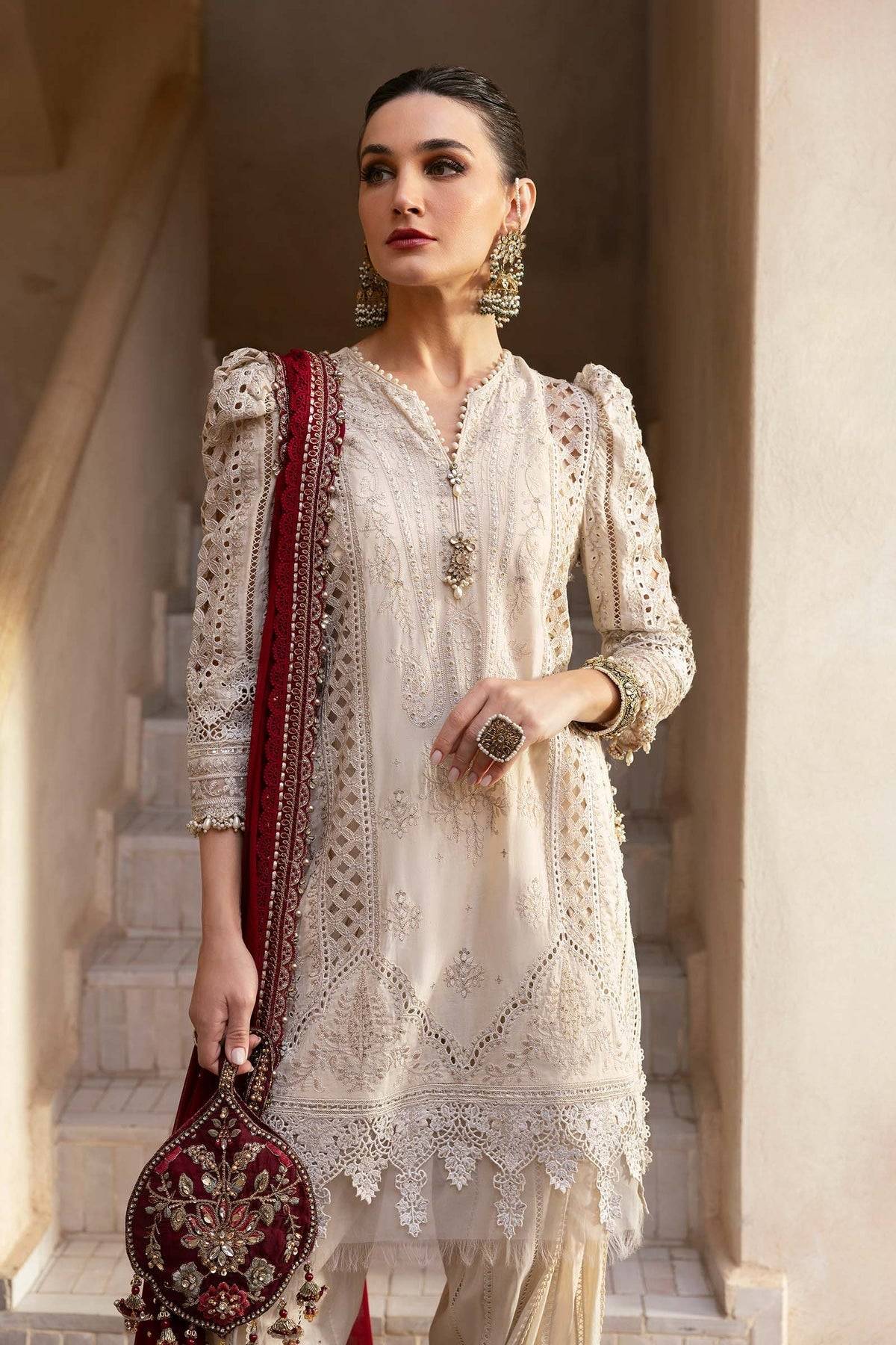 Maria B | Luxury Lawn 25 | D-2511-B by Maria Faisal - Registered Vendor of : Maria B - type : Ladies Clothes - 100% original wedding dresses