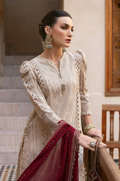 Maria B | Luxury Lawn 25 | D-2511-B by Maria Faisal - Registered Vendor of : Maria B - type : Ladies Clothes - 100% original wedding dresses