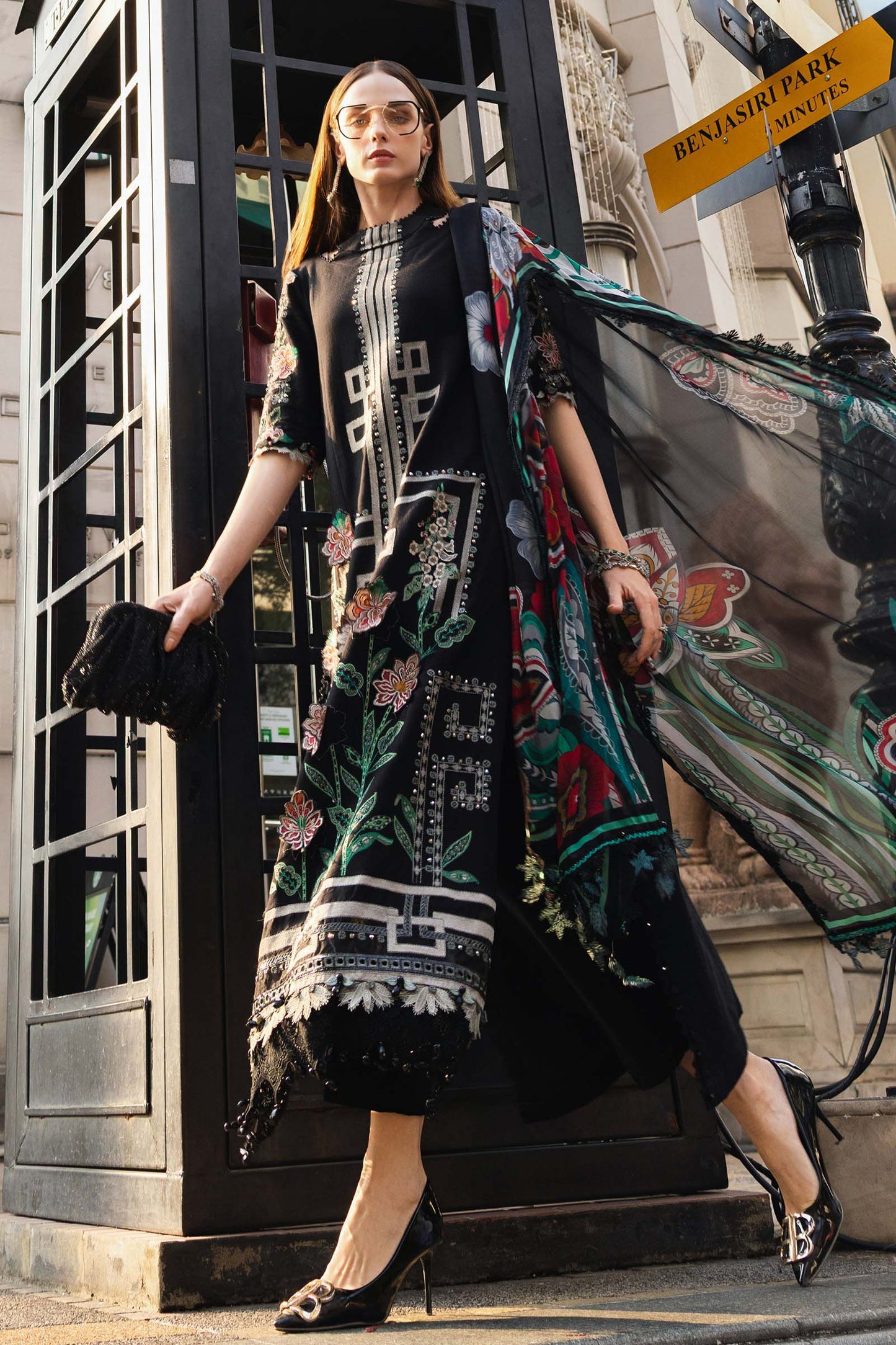 Maria B | luxury Lawn 26 | EL-26-11 - Luxury Dress - available at Maria Faisal in UK and USA.