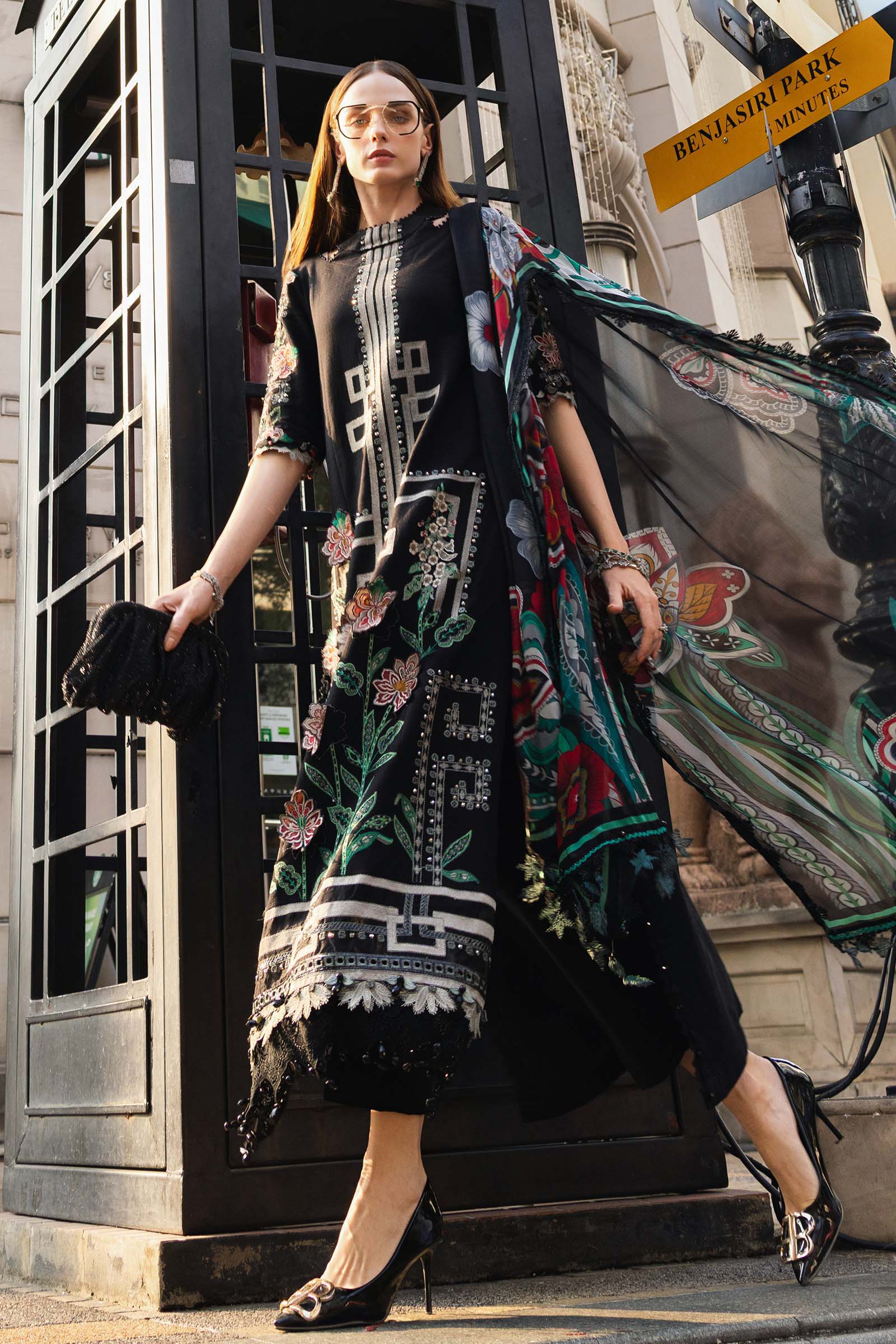 Maria B | luxury Lawn 26 | EL-26-11 - Luxury Dress - available at Maria Faisal in UK and USA.
