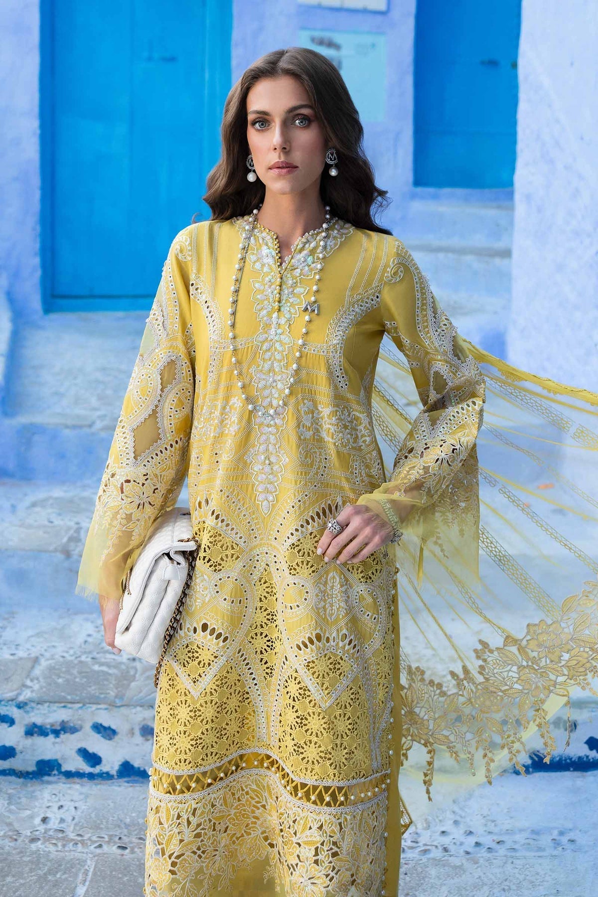Maria B | Luxury Lawn 25 | D-2512-A by Maria Faisal - Registered Vendor of : Maria B - type : Ladies Clothes - 100% original wedding dresses