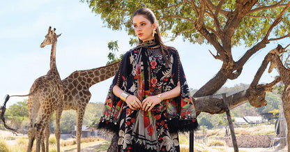 Black Long Shirt with Pants - Maria B | M Prints Eid'26 | MPT-2912-B - Ladies Clothes - Maria Faisal