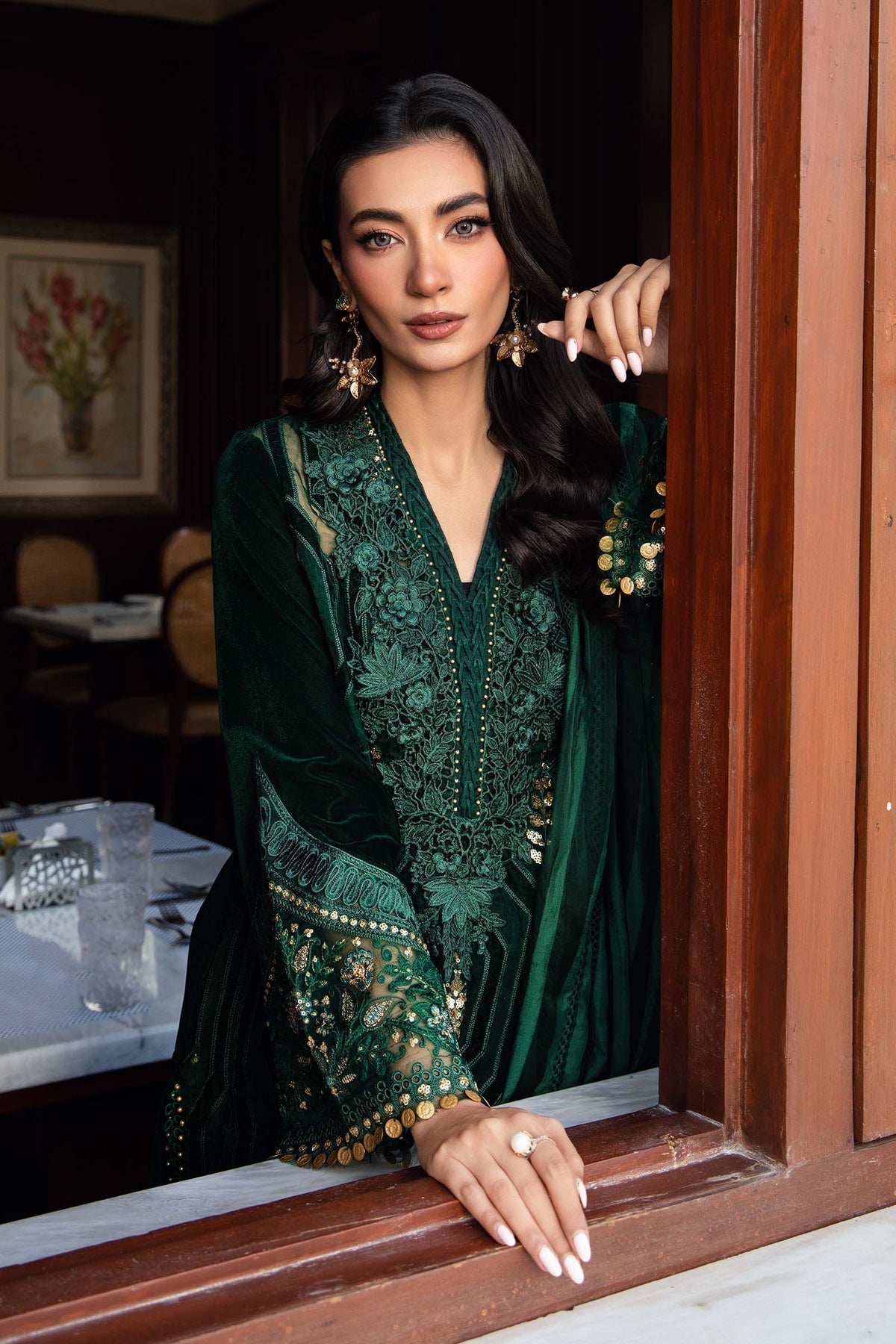 Maria B | Winter Luxe 24 | Velvet DL-1212 - Ladies Clothes - Maria Faisal