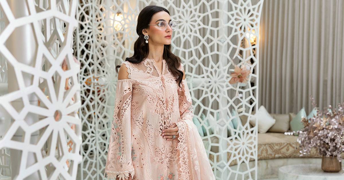 Maria B | Luxury Lawn 25 | D-2513-A by Maria Faisal - Registered Vendor of : Maria B - type : Ladies Clothes - 100% original wedding dresses