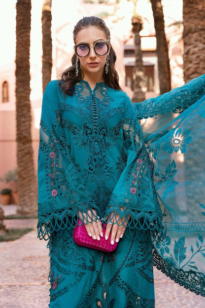 Maria B | Luxury Lawn 25 | D-2513-B by Maria Faisal - Registered Vendor of : Maria B - type : Ladies Clothes - 100% original wedding dresses