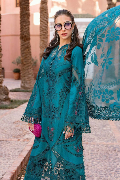Maria B | Luxury Lawn 25 | D-2513-B by Maria Faisal - Registered Vendor of : Maria B - type : Ladies Clothes - 100% original wedding dresses