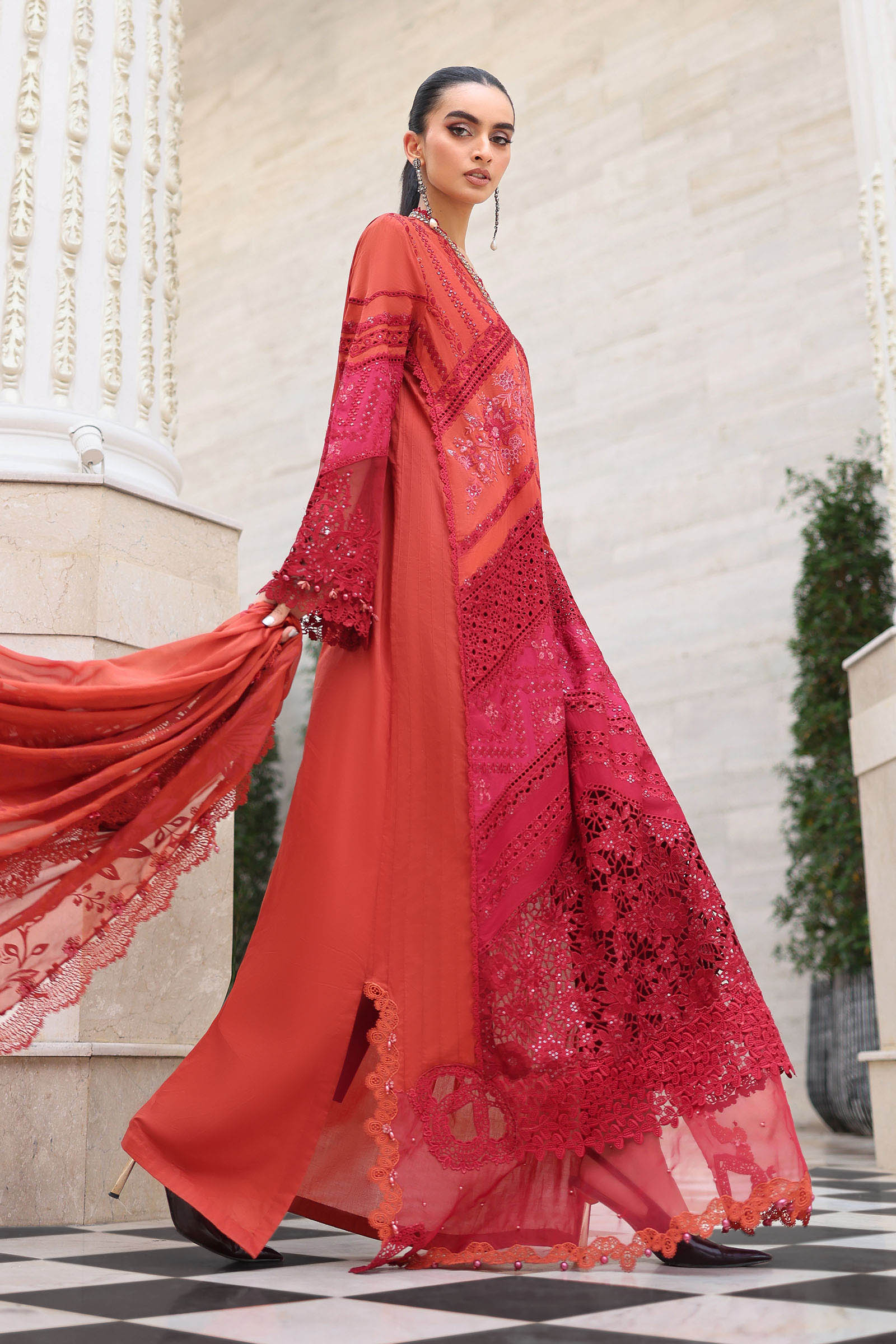 Maria B | luxury Lawn 26 | EL-26-13 - Luxury Dress - available at Maria Faisal in UK and USA.