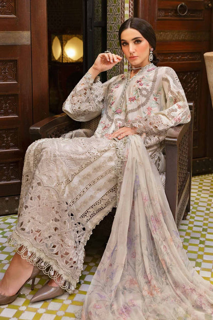 Maria B | Luxury Lawn 25 | D-2514-B by Maria Faisal - Registered Vendor of : Maria B - type : Ladies Clothes - 100% original wedding dresses
