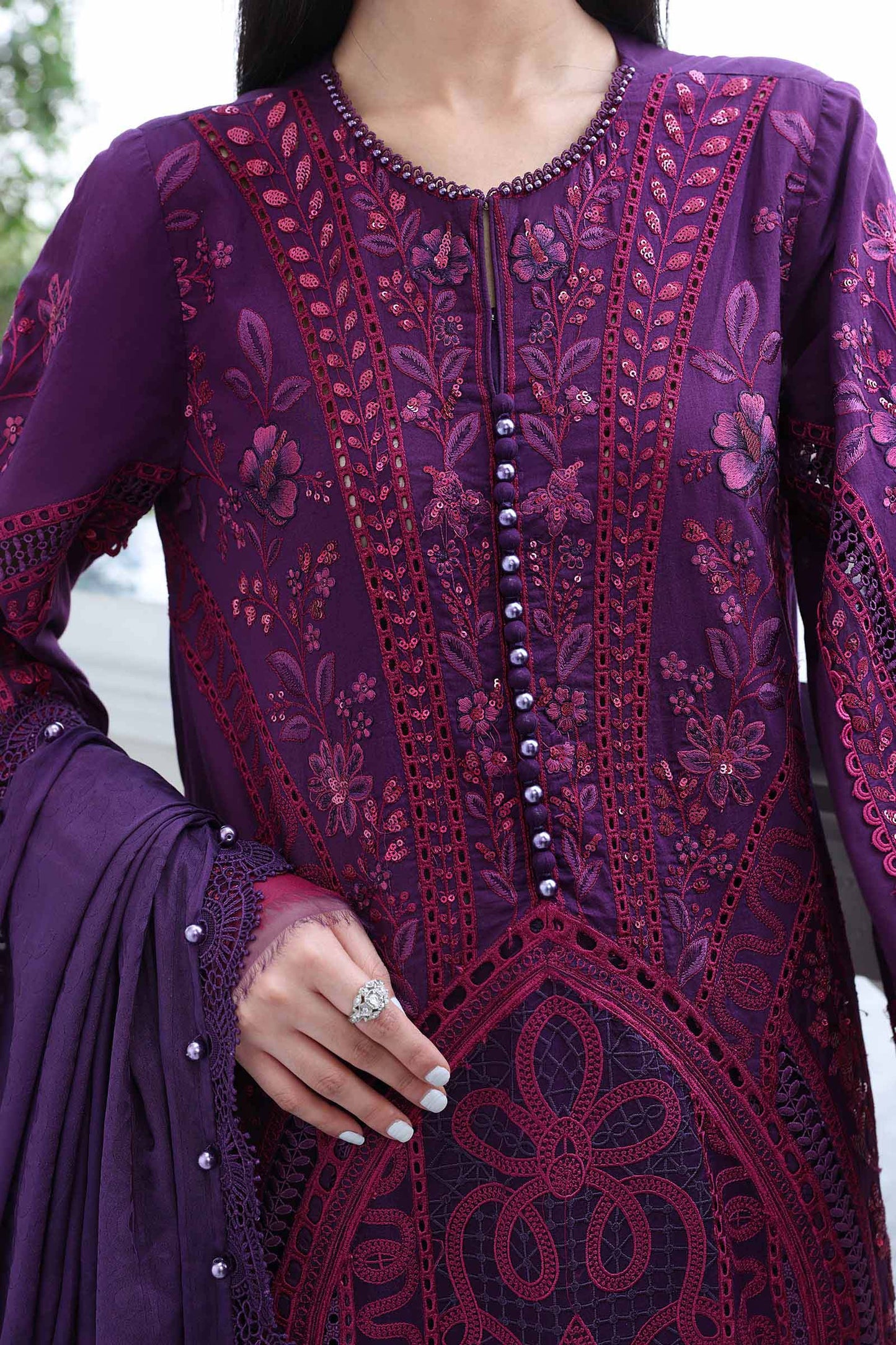 Maria B | luxury Lawn 26 | EL-26-14 - Luxury Dress - available at Maria Faisal in UK and USA.