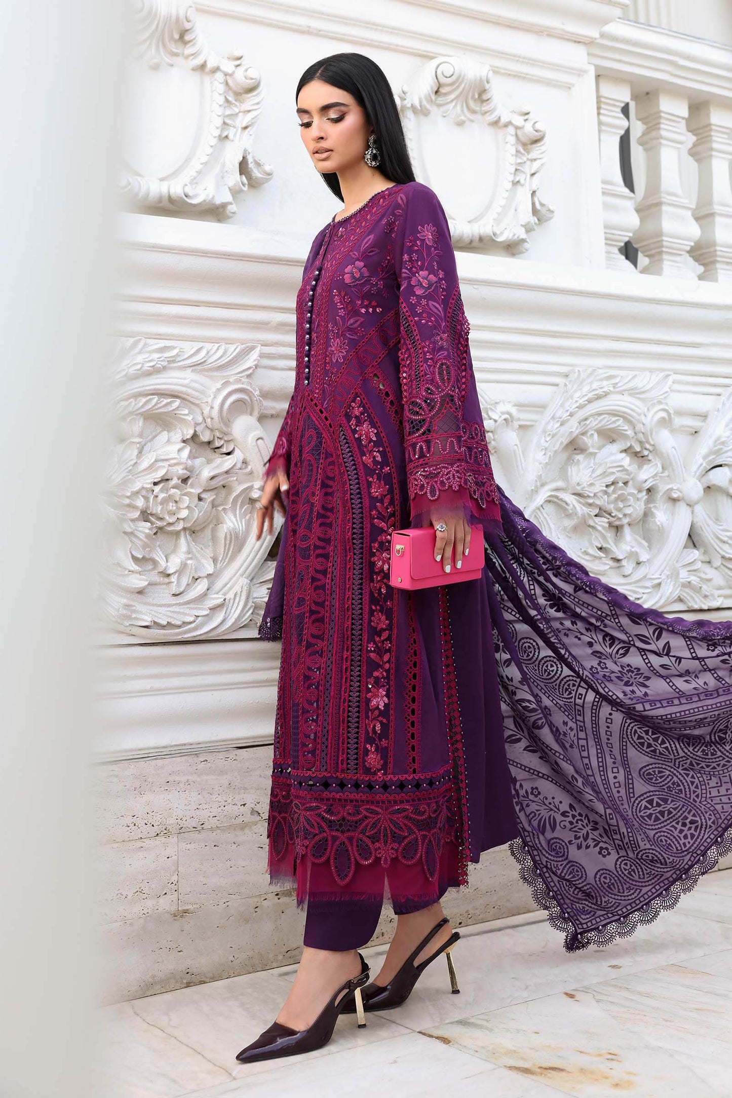 Maria B | luxury Lawn 26 | EL-26-14 - Luxury Dress - available at Maria Faisal in UK and USA.