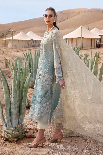 Maria B | Luxury Lawn 25 | D-2515-B by Maria Faisal - Registered Vendor of : Maria B - type : Ladies Clothes - 100% original wedding dresses
