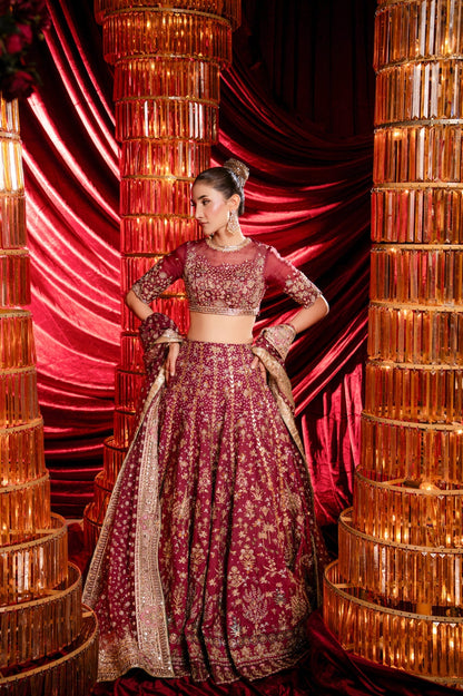 Sable Vogue | Laal Bagh Bridal Collection |SLB-1610 - Bridal Dress - available at Maria Faisal in UK and USA.