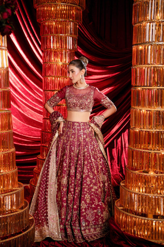 Sable Vogue | Laal Bagh Bridal Collection |SLB-1610 - Bridal Dress - available at Maria Faisal in UK and USA.