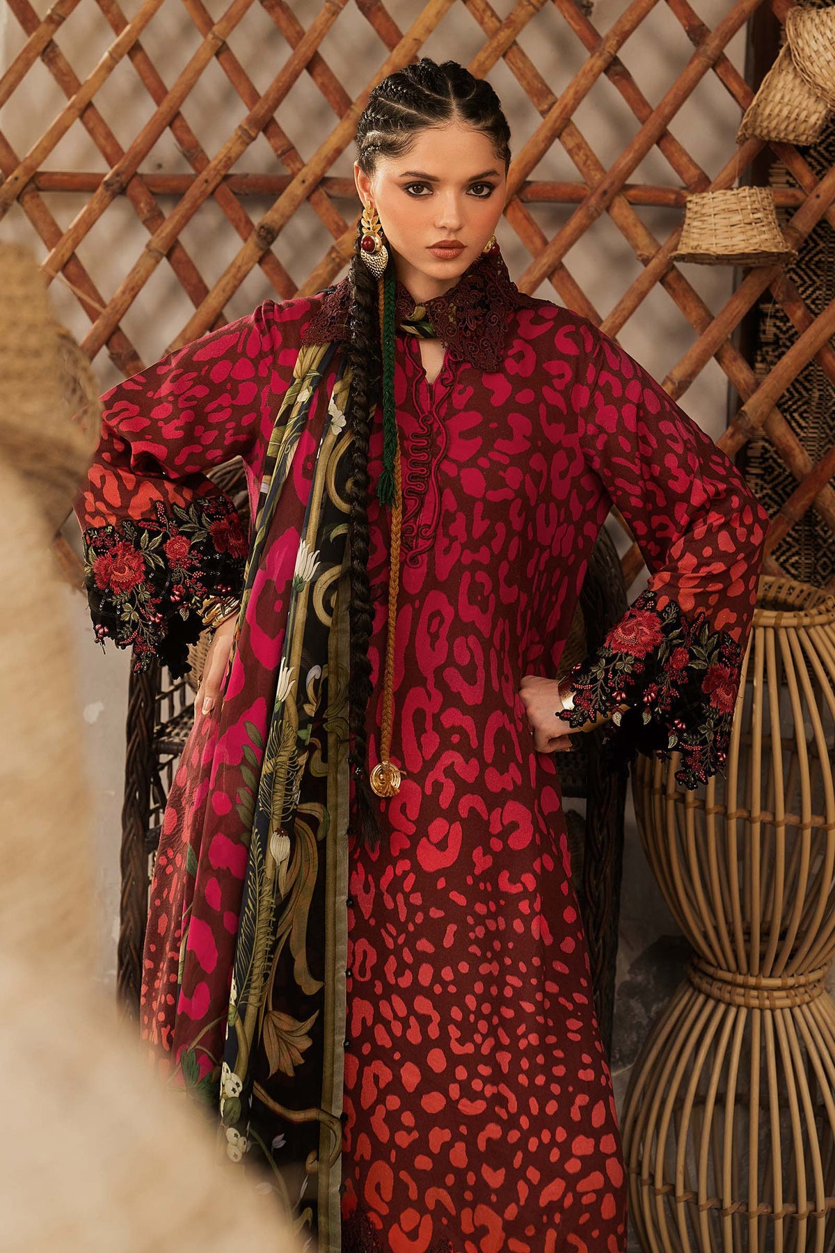 Maria B | M Prints Winter Fall 2026 | MPT-3101-A - Luxury Dress - available at Maria Faisal in UK and USA.