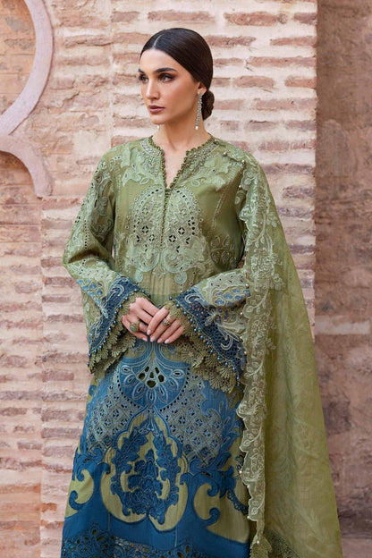 Maria B | Luxury Lawn 25 | D-2501-A by Maria Faisal - Registered Vendor of : Maria B - type : Ladies Clothes - 100% original wedding dresses