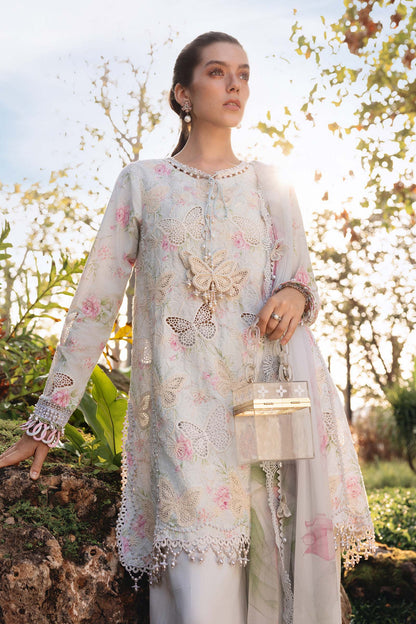 Sky Blue Short Shirt with Shalwar - Maria B | M Prints Eid'26 | MPT-2901-A - Ladies Clothes - Maria Faisal