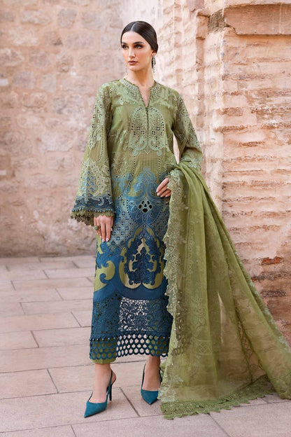 Maria B | Luxury Lawn 25 | D-2501-A by Maria Faisal - Registered Vendor of : Maria B - type : Ladies Clothes - 100% original wedding dresses