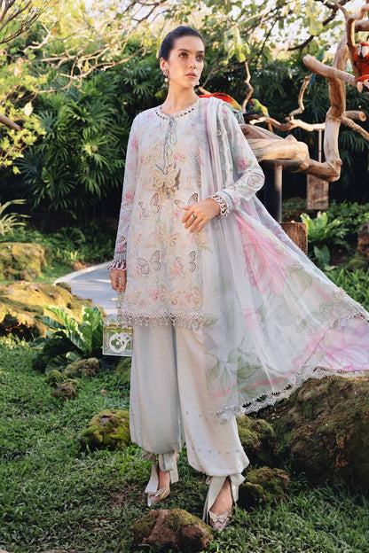 Sky Blue Short Shirt with Shalwar - Maria B | M Prints Eid'26 | MPT-2901-A - Ladies Clothes - Maria Faisal