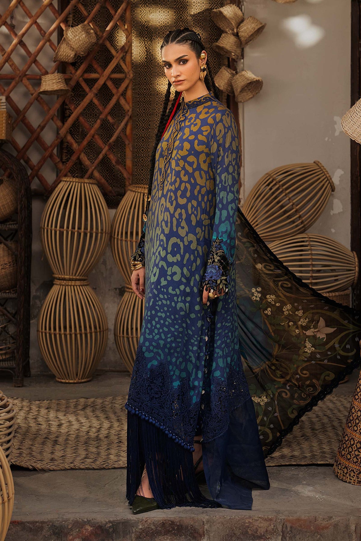 Maria B | M Prints Winter Fall 2026 | MPT-3101-B - Luxury Dress - available at Maria Faisal in UK and USA.