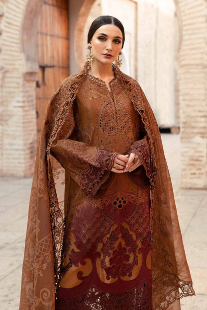Maria B | Luxury Lawn 25 | D-2501-B by Maria Faisal - Registered Vendor of : Maria B - type : Ladies Clothes - 100% original wedding dresses