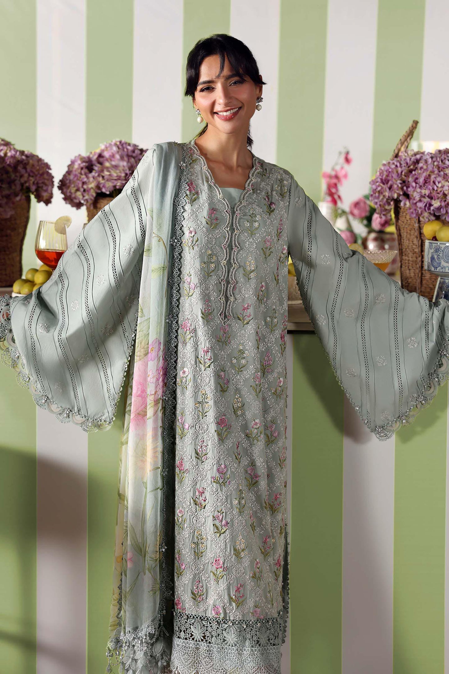 Maria B | M Prints 26 | MPT-3001-B - Luxury Dress - available at Maria Faisal in UK and USA.