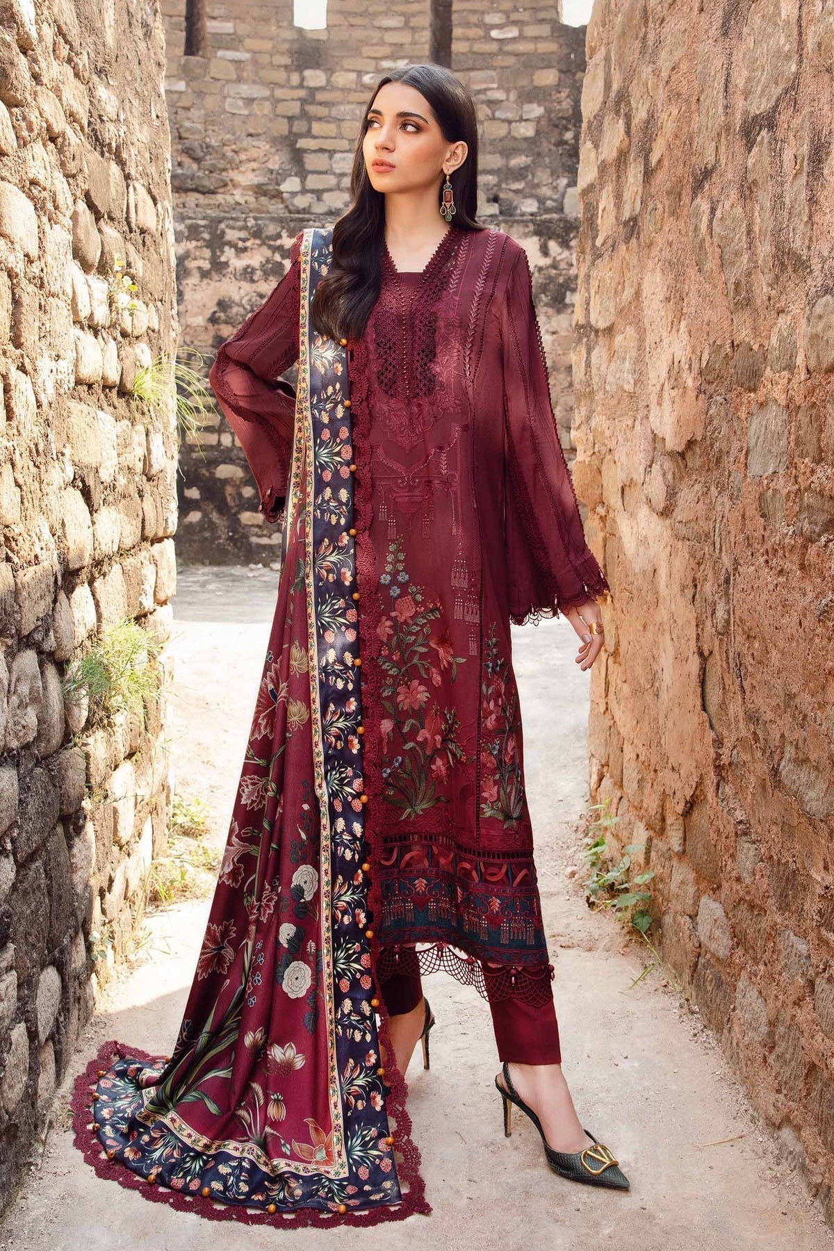 Maria B | M Prints Winter 24 | MPT-2401-B - Ladies Clothes - Maria Faisal