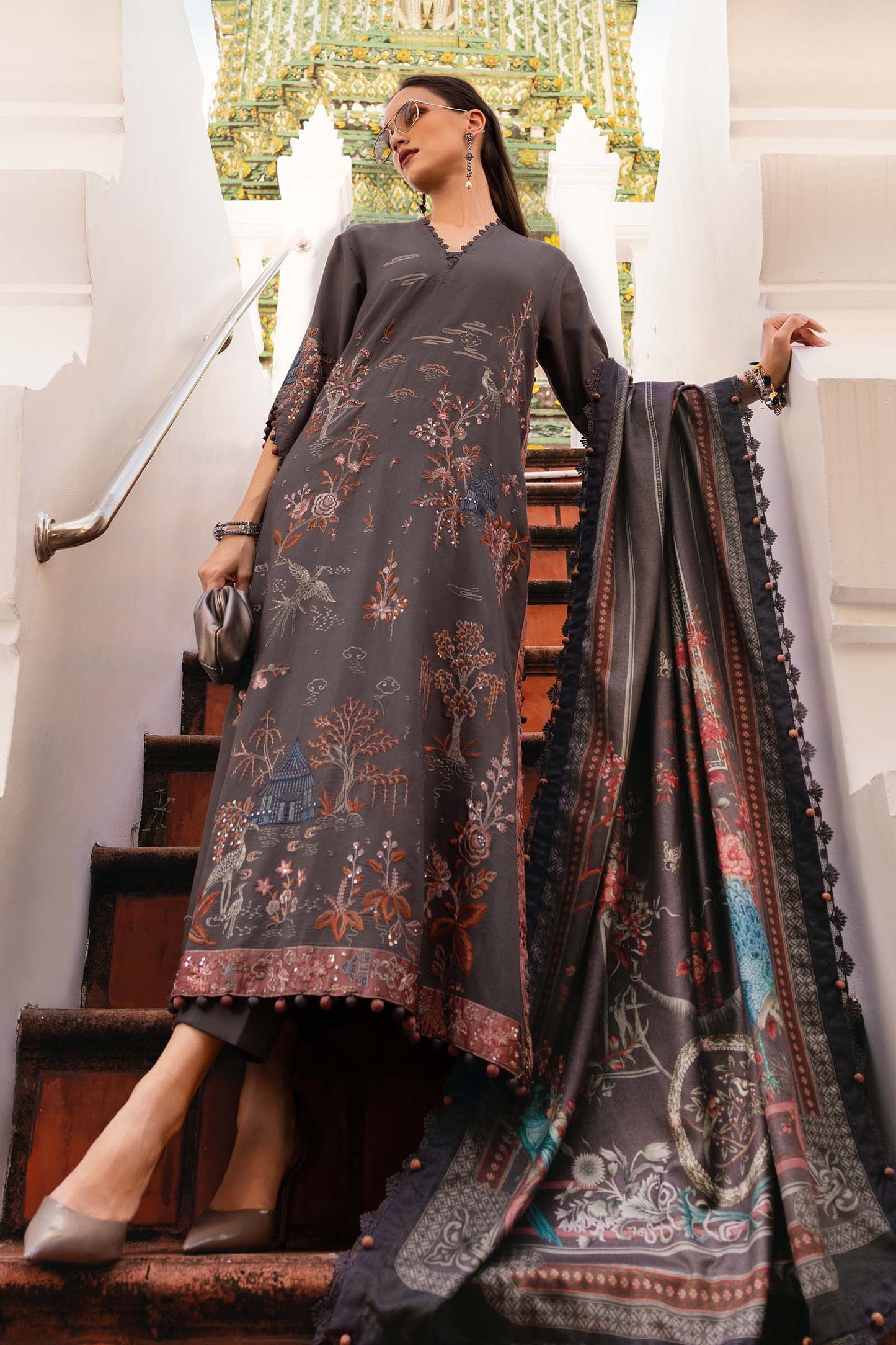 MPT-2801-B – authentic Pakistani dress from the M Prints Winter 25 collection for women in the UK