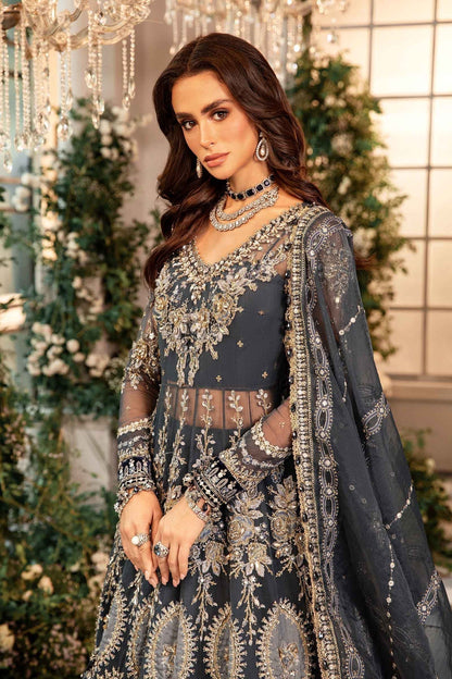 Maria B | Mbroidered Formals 24| Organza Suit | BD-2901 - Designer Dress with Intricate embroidery and embellishments. Shop elegent wedding dress at Maria Faisal.