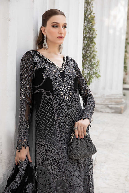 Maria B | Chiffon Formals 24 | Chiffon Suit | MPC-24-101 - Wedding Dress - Maria Faisal