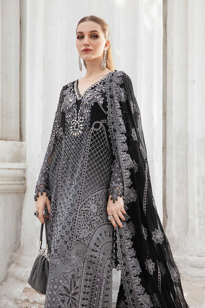 Maria B | Chiffon Formals 24 | Chiffon Suit | MPC-24-101 - Wedding Dress - Maria Faisal
