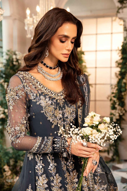 Maria B | Mbroidered Formals 24| Organza Suit | BD-2901 - Designer Dress with Intricate embroidery and embellishments. Shop elegent wedding dress at Maria Faisal.