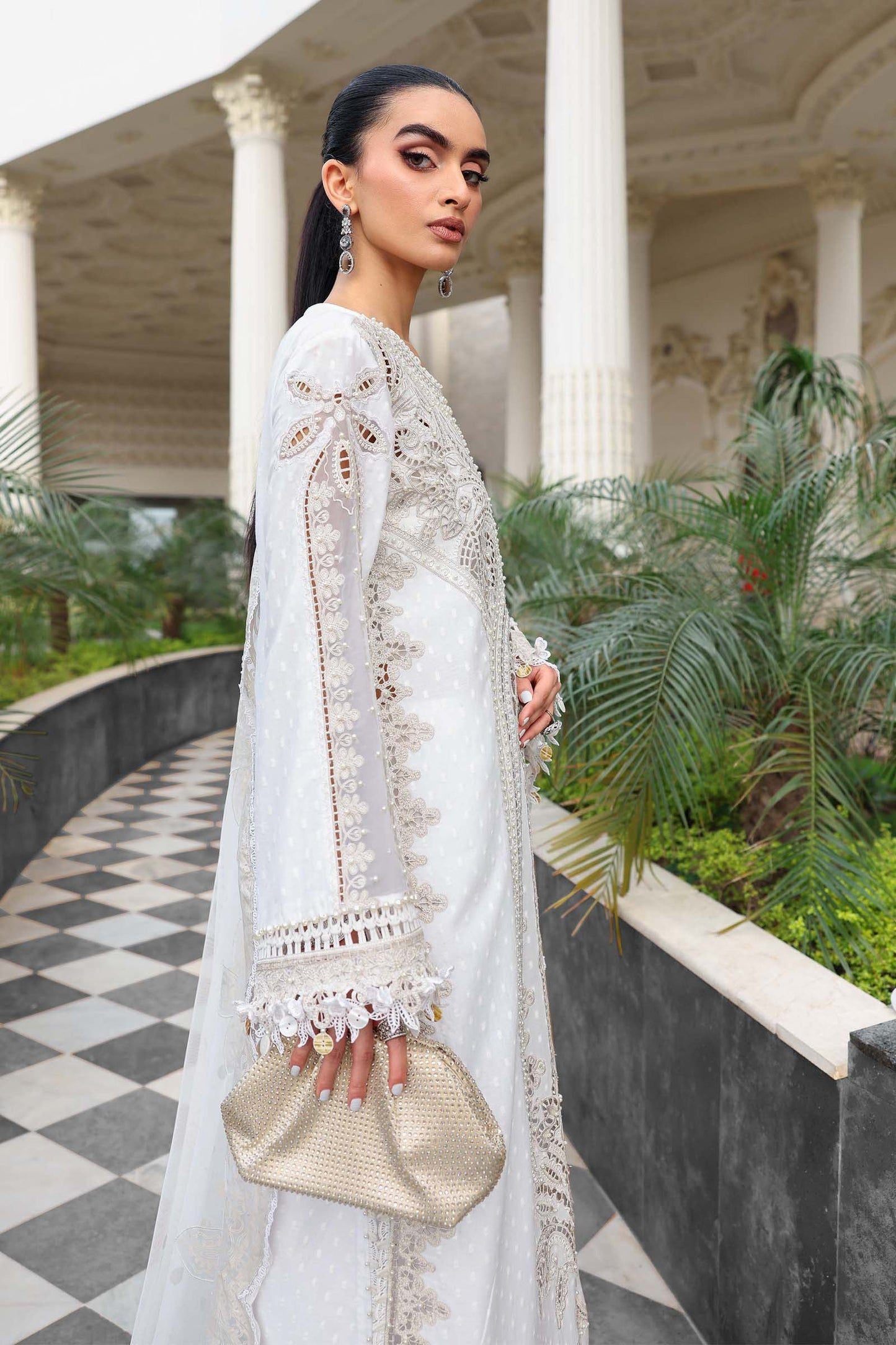 Maria B | luxury Lawn 26 | EL-26-01 - Luxury Dress - available at Maria Faisal in UK and USA.