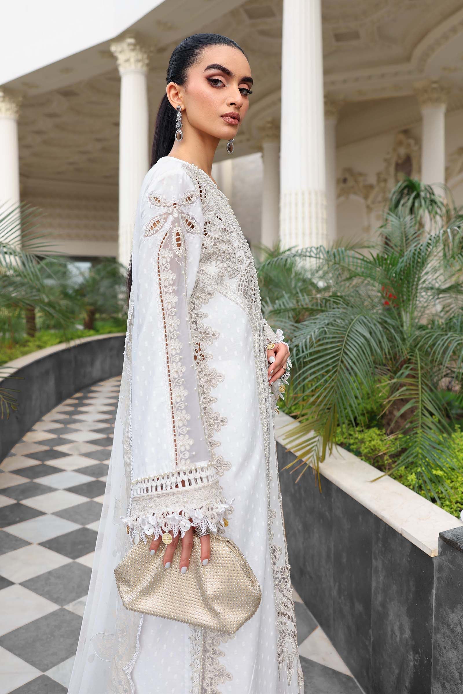 Maria B | luxury Lawn 26 | EL-26-01 - Luxury Dress - available at Maria Faisal in UK and USA.