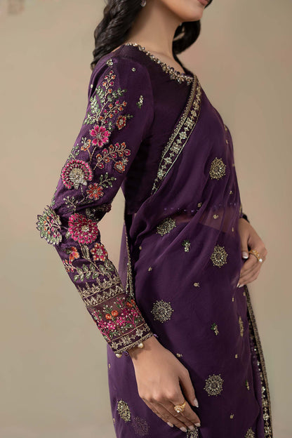 Maria B | Soiree Formals | WFS-09-01-Purple - Formal Dress - available at Maria Faisal in UK and USA.