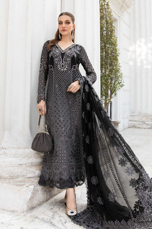 Maria B | Chiffon Formals 24 | Chiffon Suit | MPC-24-101 - Wedding Dress - Maria Faisal