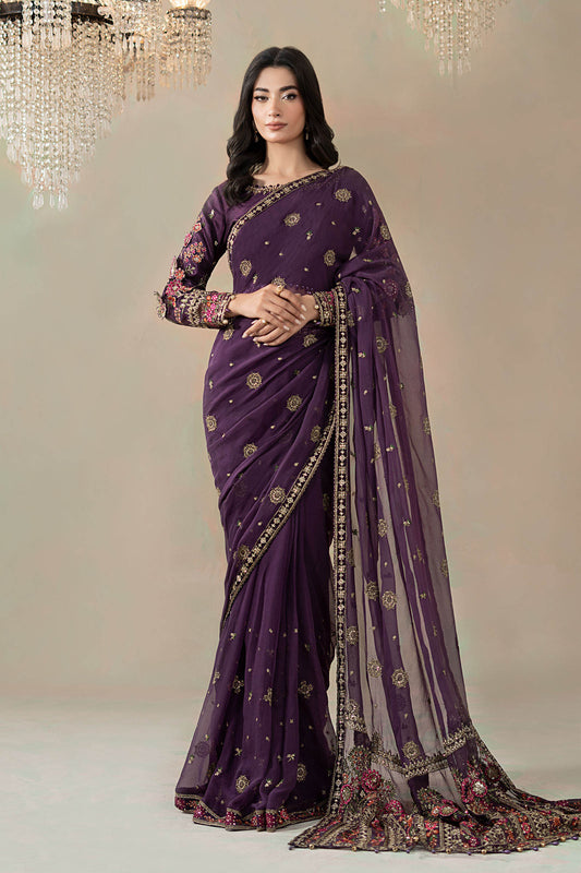 Maria B | Soiree Formals | WFS-09-01-Purple - Formal Dress - available at Maria Faisal in UK and USA.