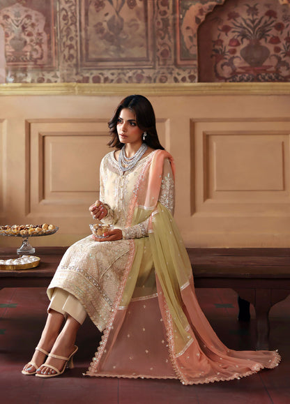 Gulaal | I Evayna Embroidered Chiffon | Fareyah - Ladies Clothes - Maria Faisal