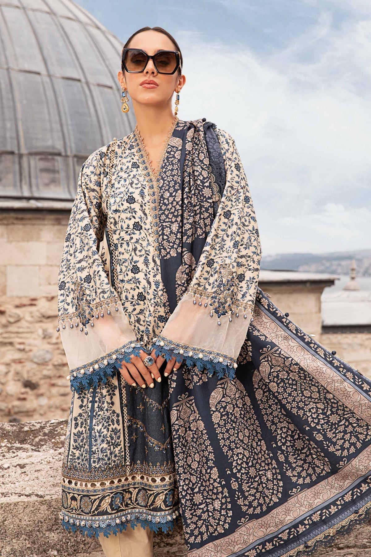 Maria B | M Prints Fall Edit 24 | MPT-2302-A - Ladies Clothes - Maria Faisal