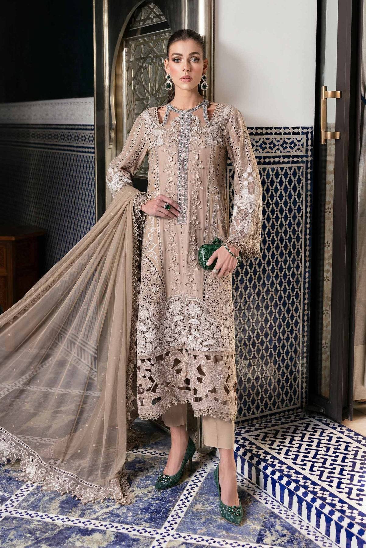 Maria B | Luxury Lawn 25 | D-2502-A by Maria Faisal - Registered Vendor of : Maria B - type : Ladies Clothes - 100% original wedding dresses
