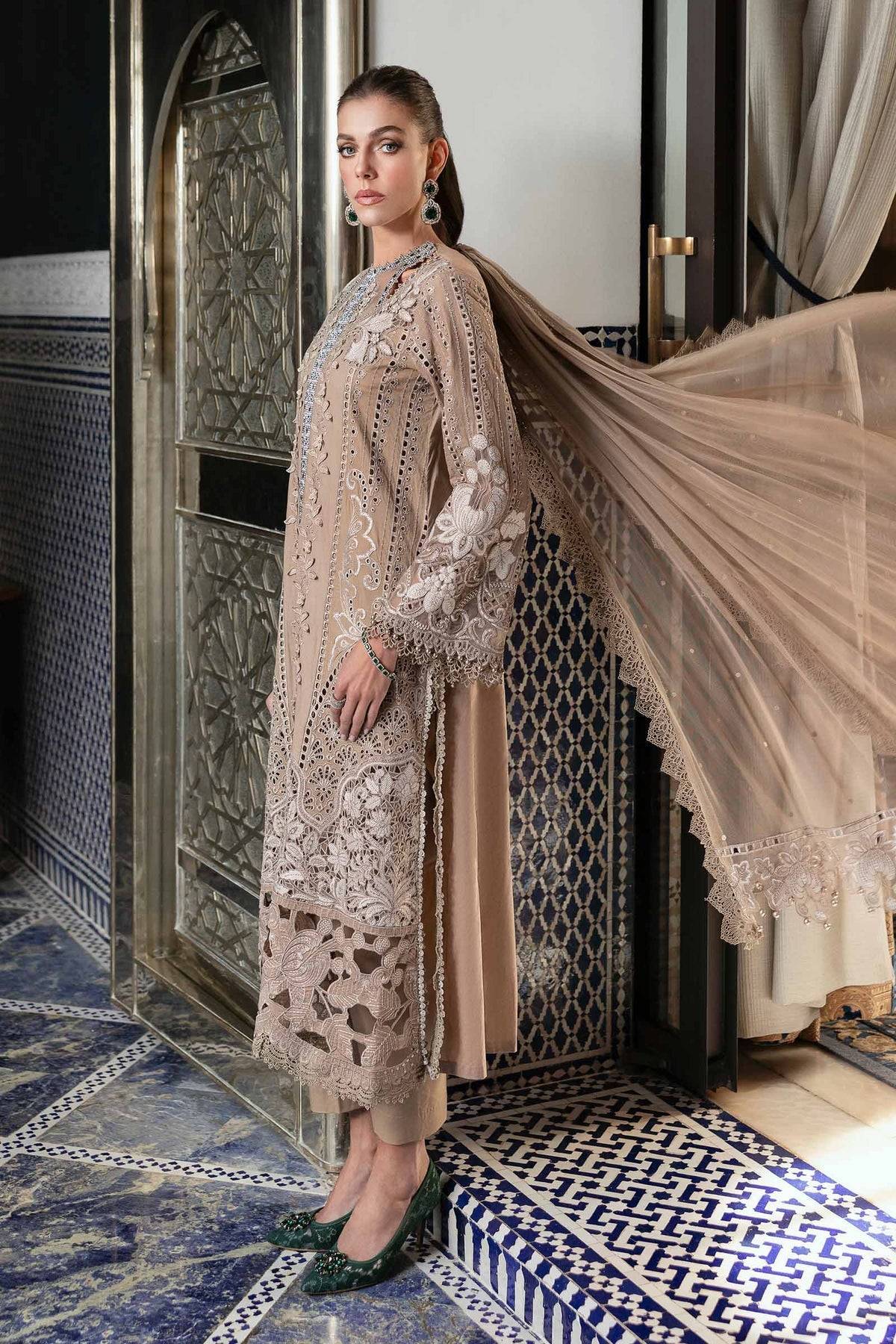 Maria B | Luxury Lawn 25 | D-2502-A by Maria Faisal - Registered Vendor of : Maria B - type : Ladies Clothes - 100% original wedding dresses