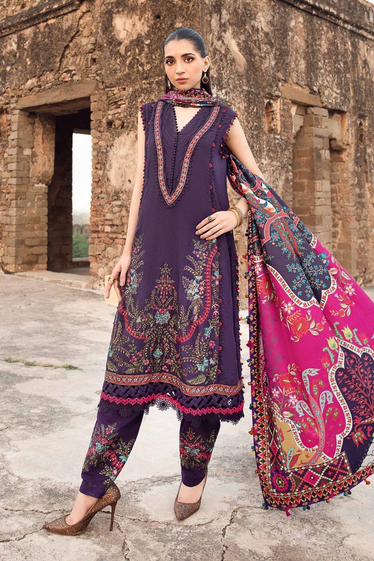 Maria B | M Prints Winter 24 | MPT-2402-A - Ladies Clothes - Maria Faisal