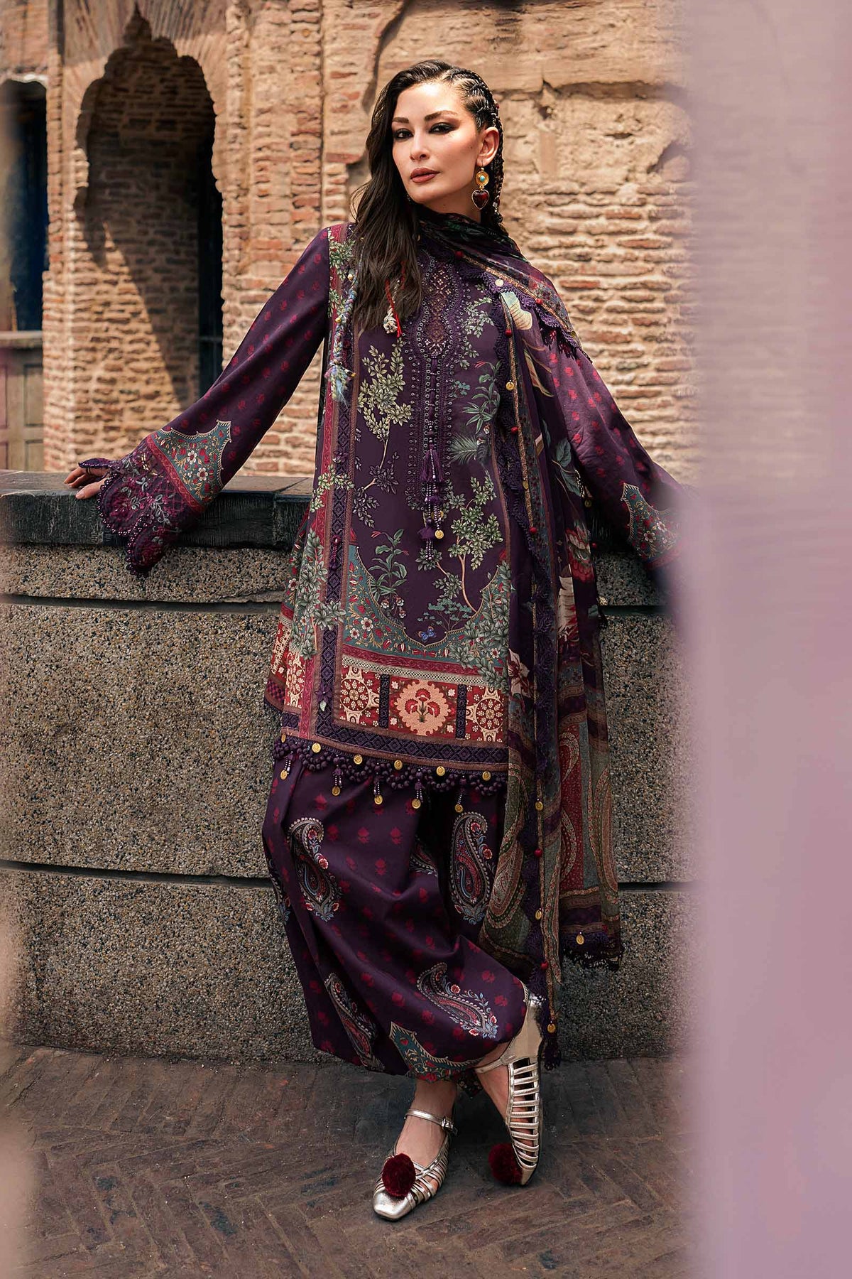 Maria B | M Prints Winter Fall 2026 | MPT-3102-B - Luxury Dress - available at Maria Faisal in UK and USA.