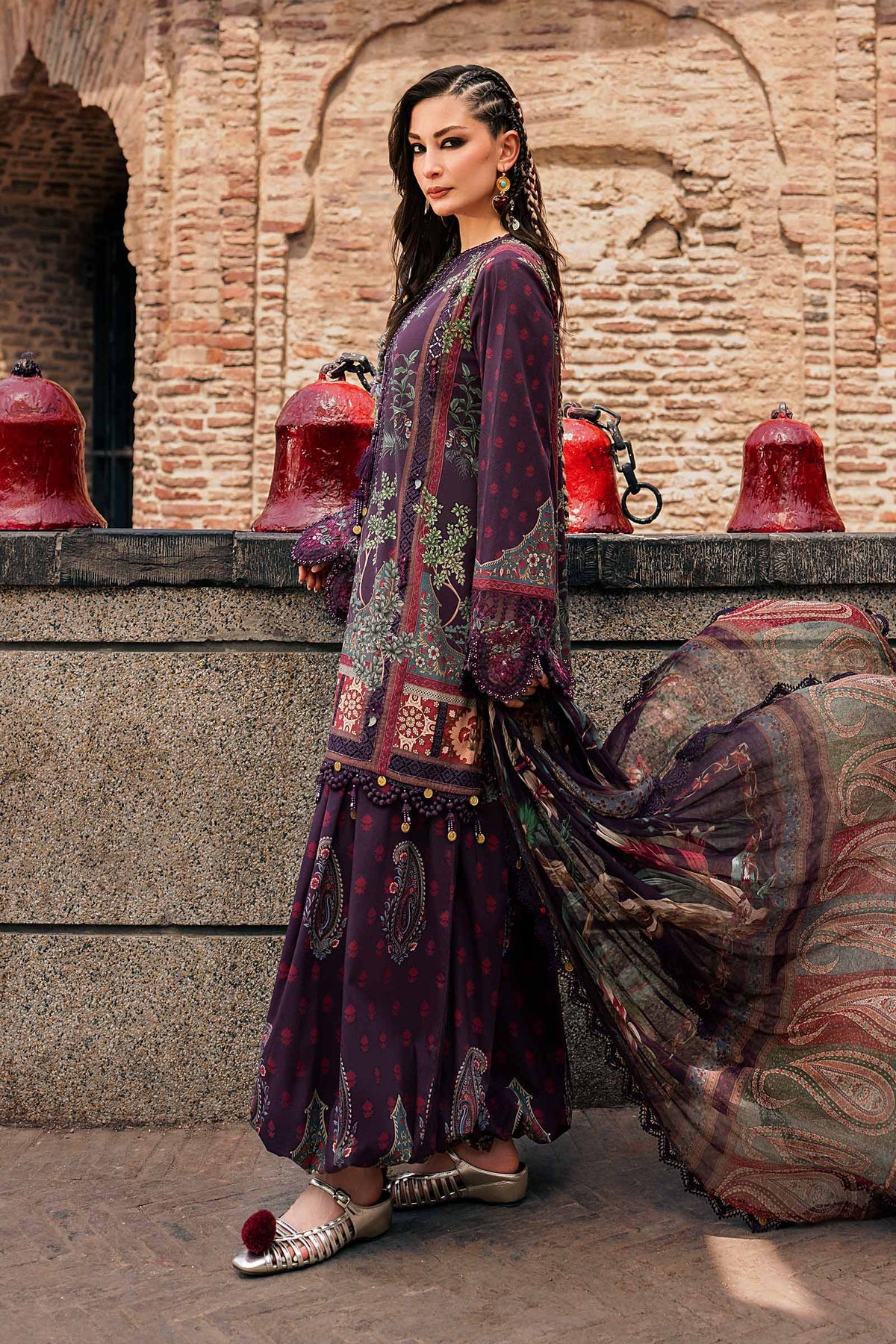 Maria B | M Prints Winter Fall 2026 | MPT-3102-B - Luxury Dress - available at Maria Faisal in UK and USA.